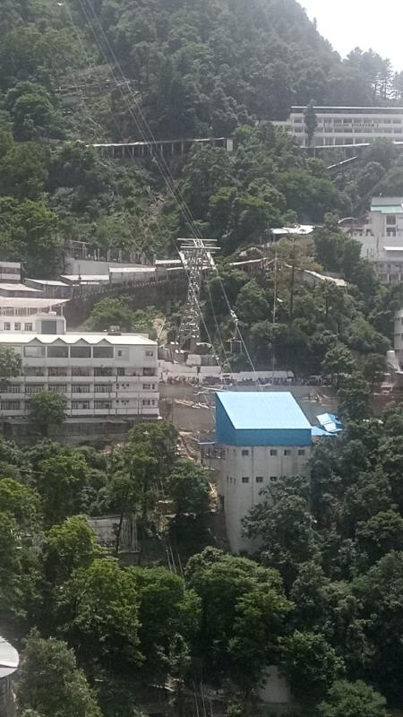 Trial run of cable car from bhawan to bhairo mandir and back is being conducted, will be open for yatries shortly