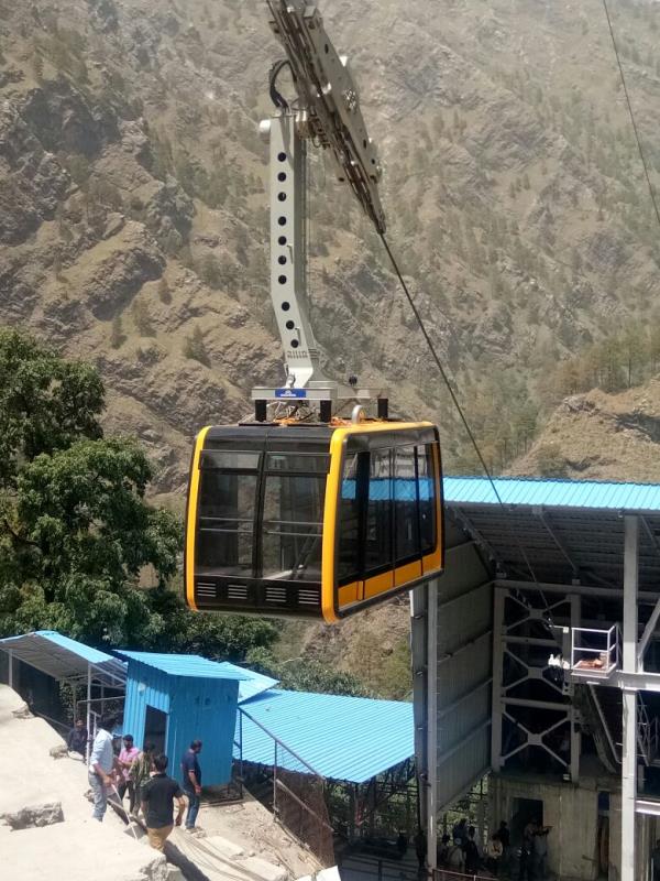Trial run of cable car from bhawan to bhairo mandir and back is being conducted, will be open for yatries shortly
